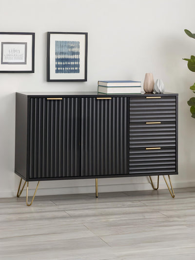 Murano Large Sideboard – Matt Black