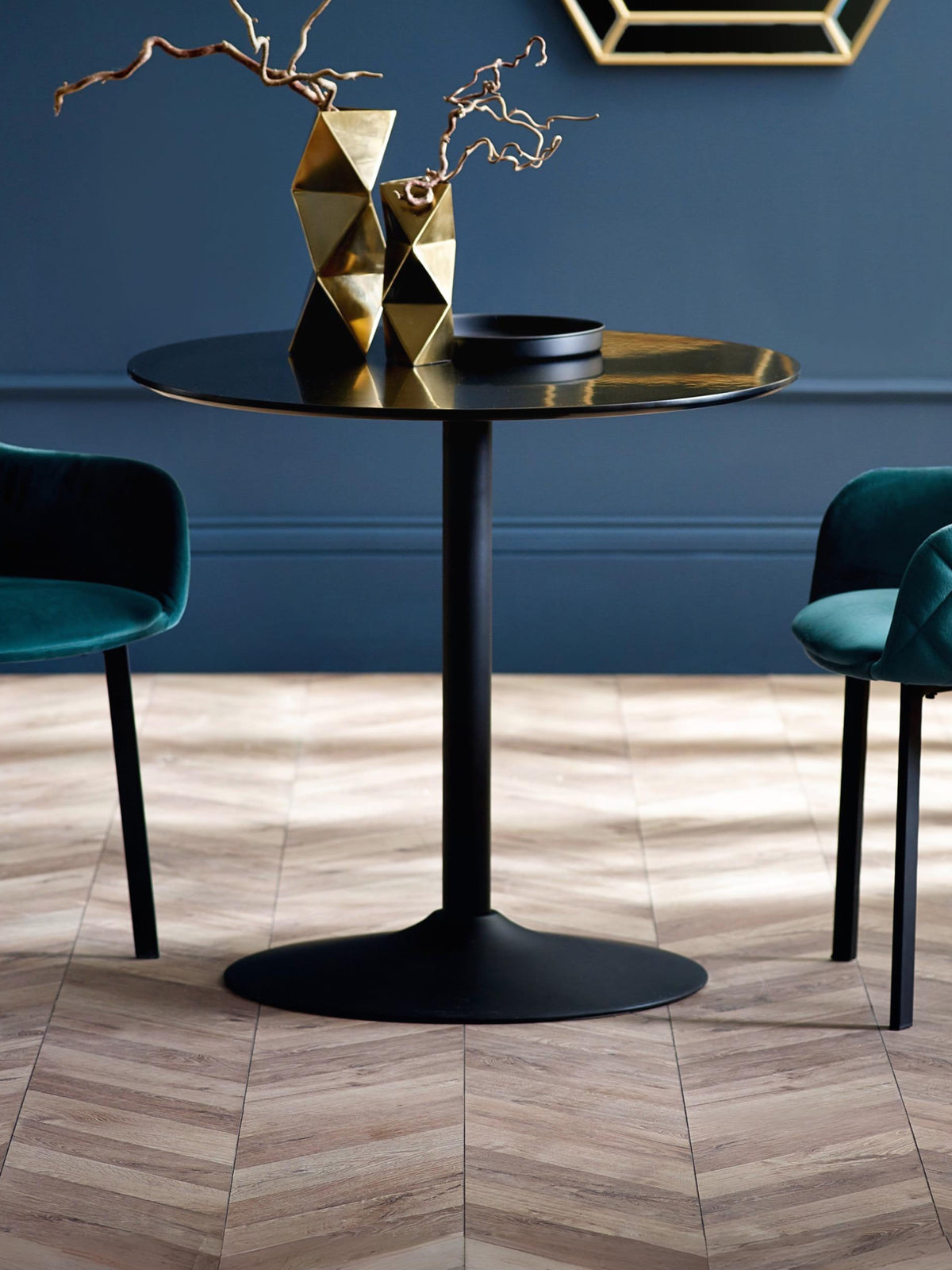 Nero 80cm Round Table - Black