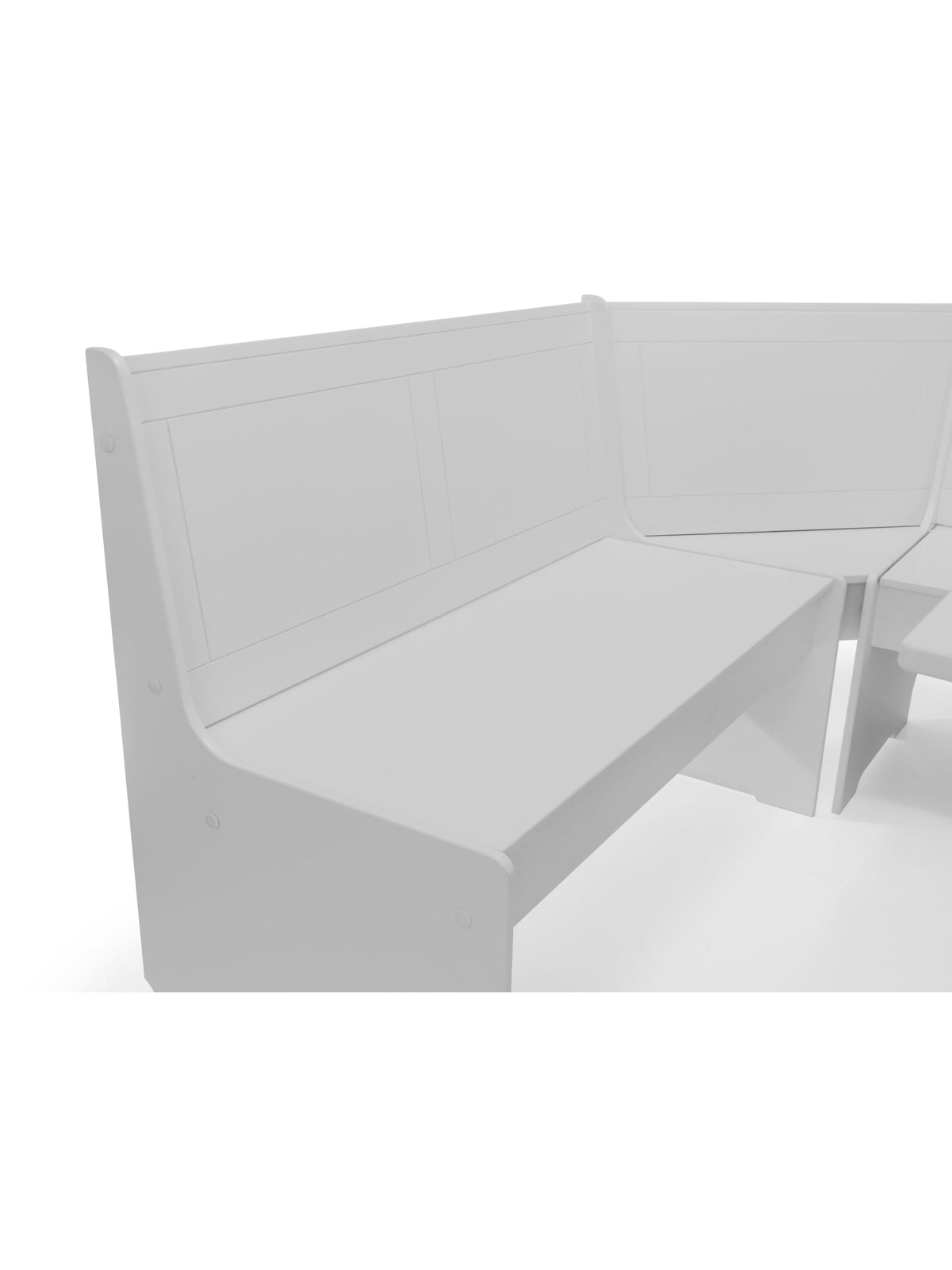 Newport Corner Dining Set With Storage Bench - Dove Grey