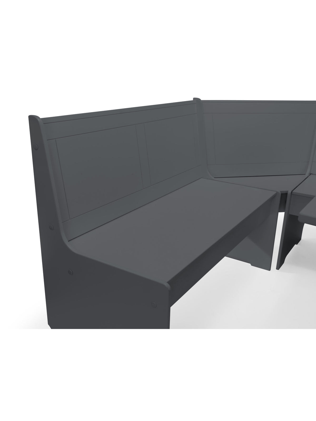 Newport Corner Dining Set With Storage Bench - Anthracite