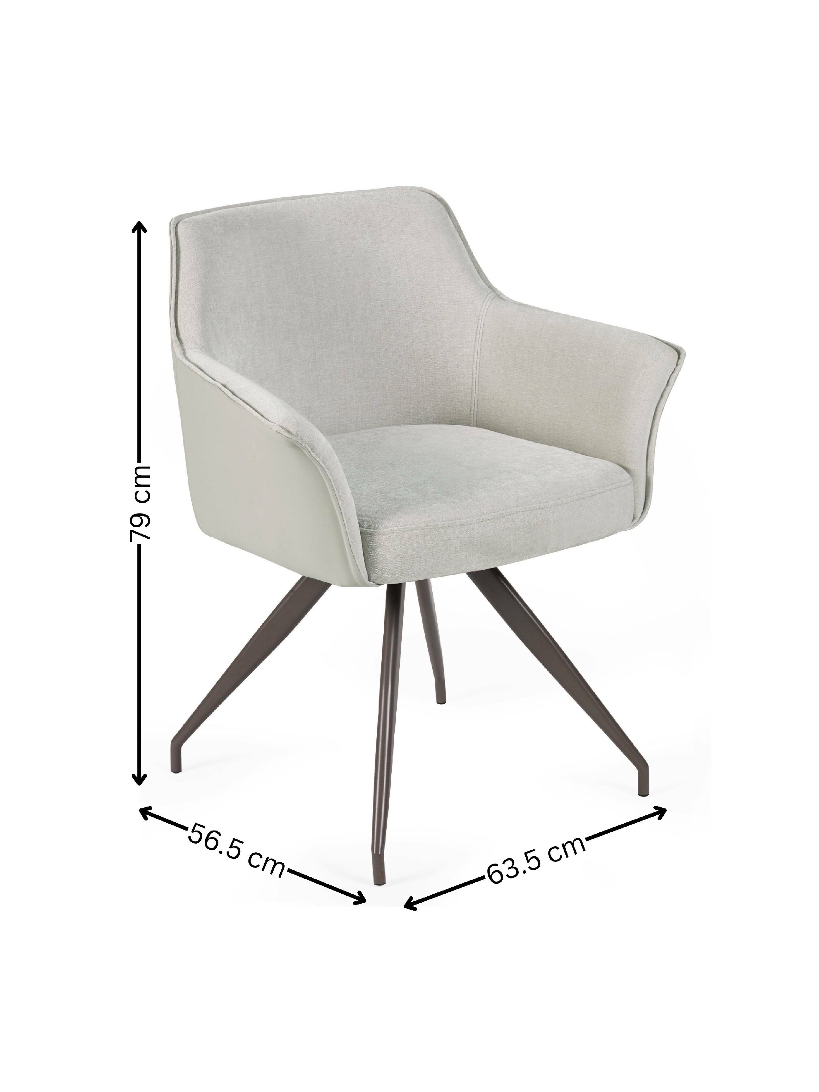 Noah Ivory Fabric Dining Chair