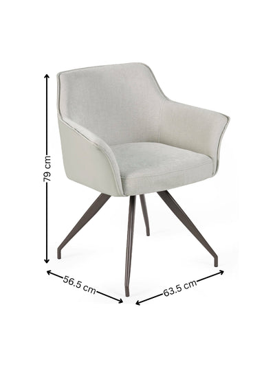 Noah Ivory Fabric Dining Chair
