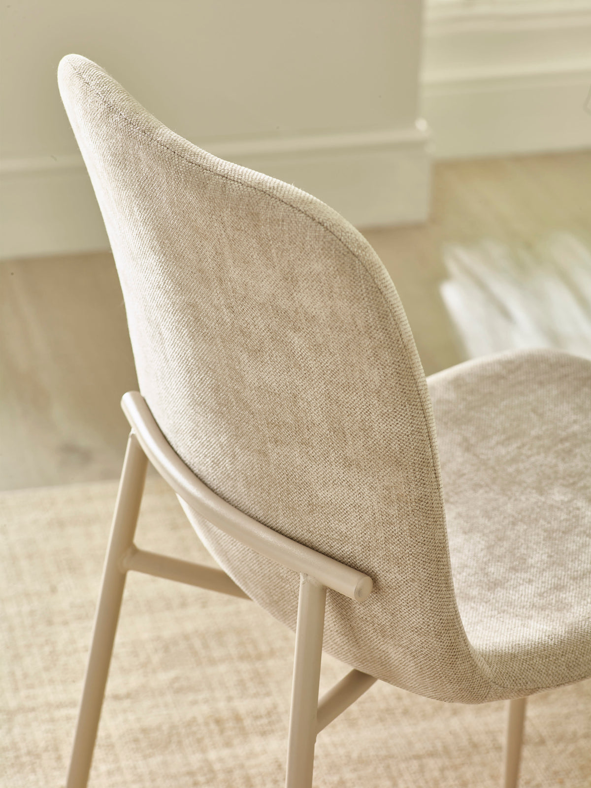 Nora Upholstered Dining Chair (Set of 4) – Cream Chenille