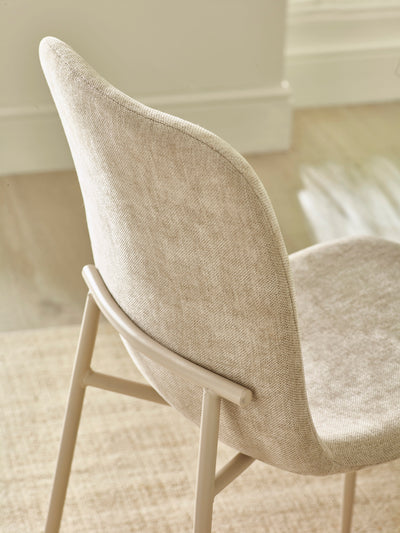 Nora Upholstered Dining Chair (Set of 4) – Cream Chenille