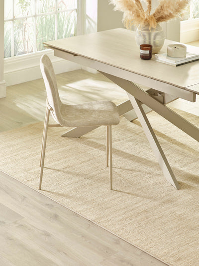 Nora Upholstered Dining Chair (Set of 4) – Cream Chenille
