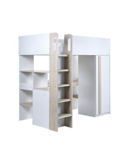 Ocean Highsleeper Pale Wood & White