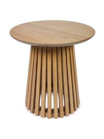 Ollie Natural Oak 45cm Round Lamp Table