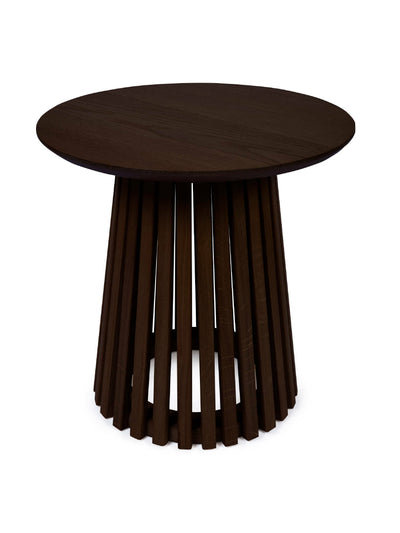Ollie Dark Oak 45cm Round Lamp Table