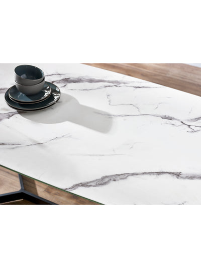 Olympus dining table in white marble effect, photo 4