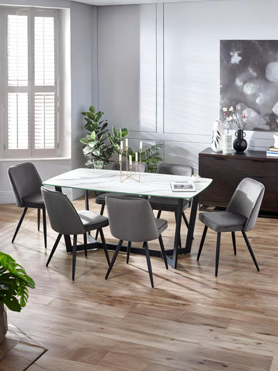 Olympus dining table in white marble effect, photo 6