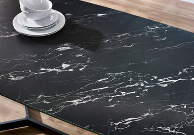 Olympus Dining Table - Black Marble – Julian Bowen, view 4