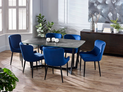 Olympus Dining Table - Black Marble – Julian Bowen, view 5