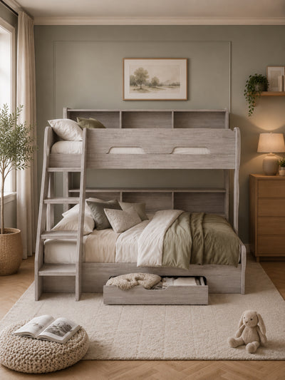 Orion Triple Sleeper Bunk Bed – Grey Oak Effect