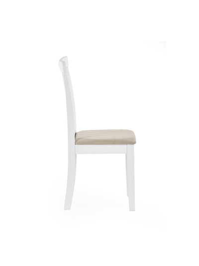 Orwell White Round Table with 4 Chairs Dining Set