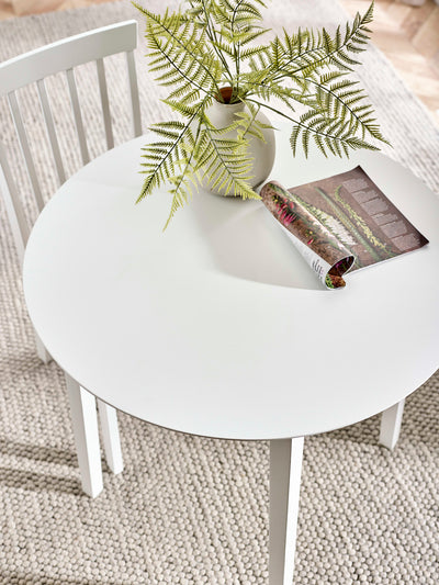 Orwell White Round Table with 4 Chairs Dining Set