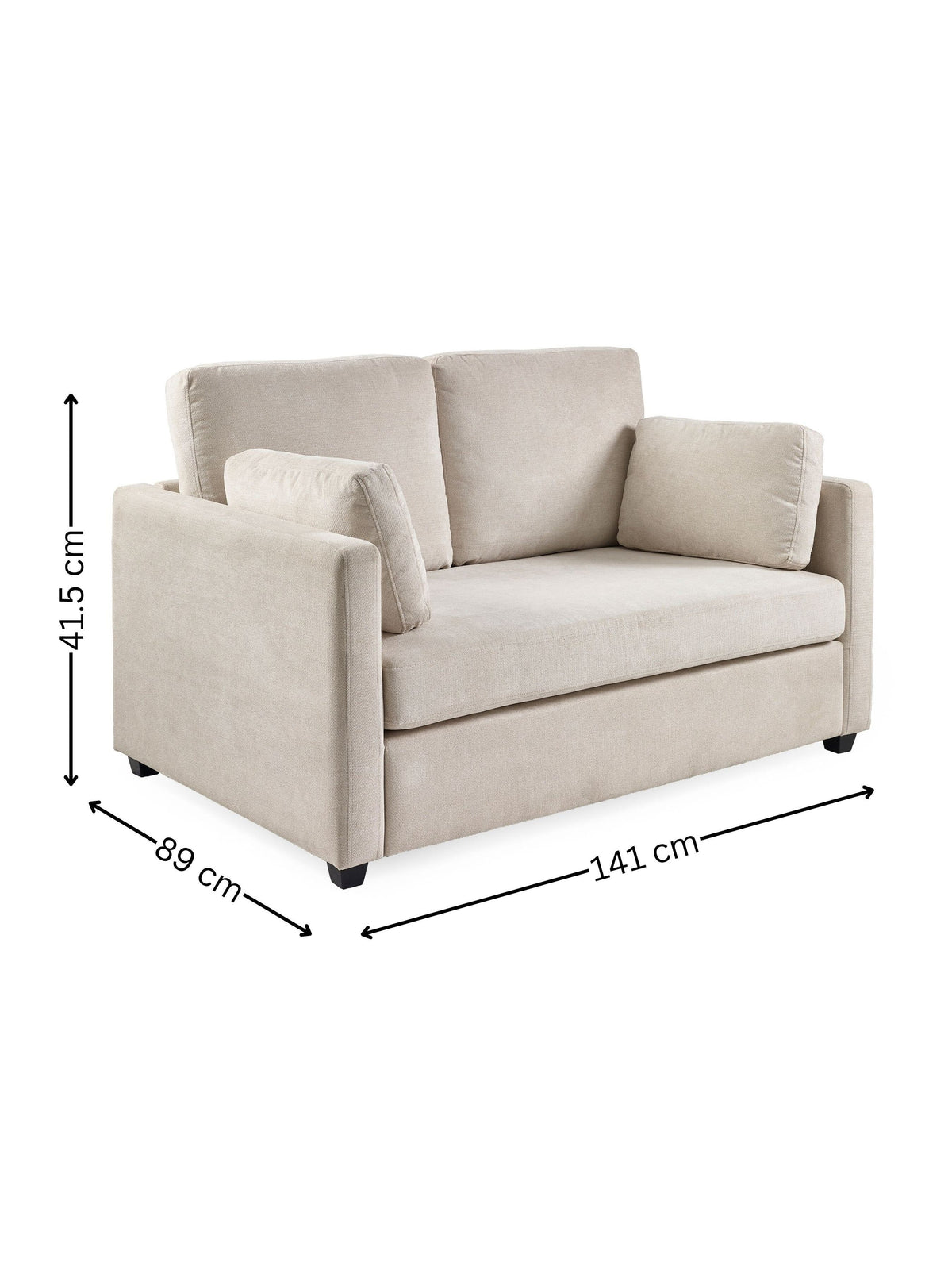 Ottilie Natural Chenille 2 Seater Sofa