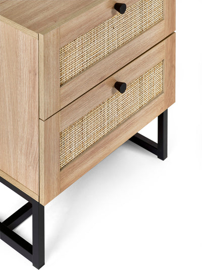 Padstow 2 Drawer Bedside - Oak