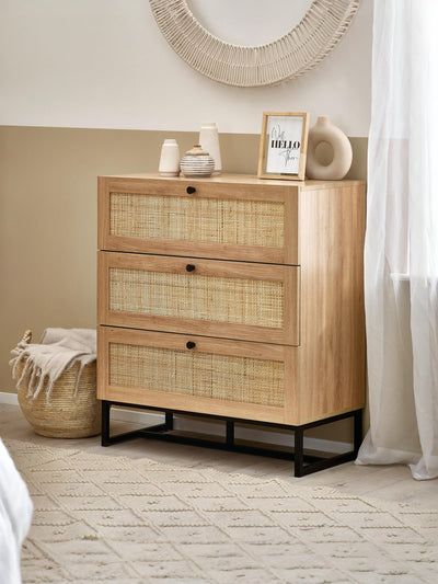 Padstow 3 Drawer Chest - Oak