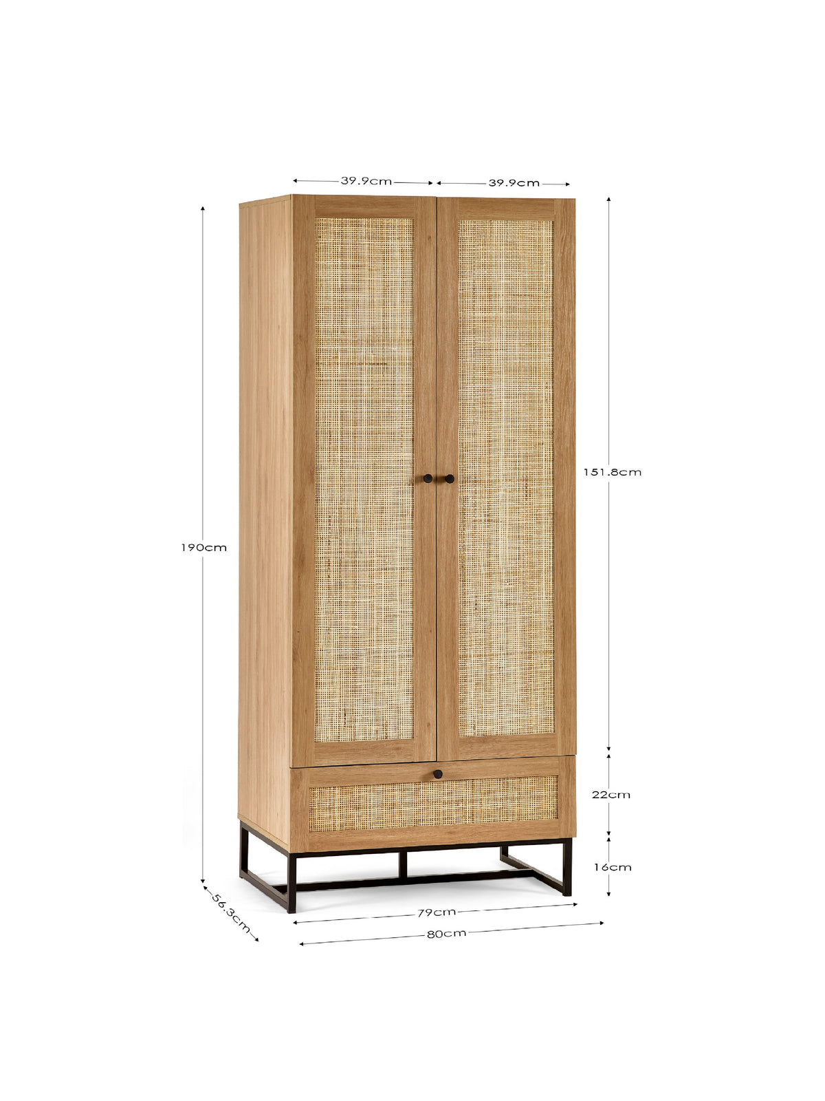 Padstow Wardrobe - Oak