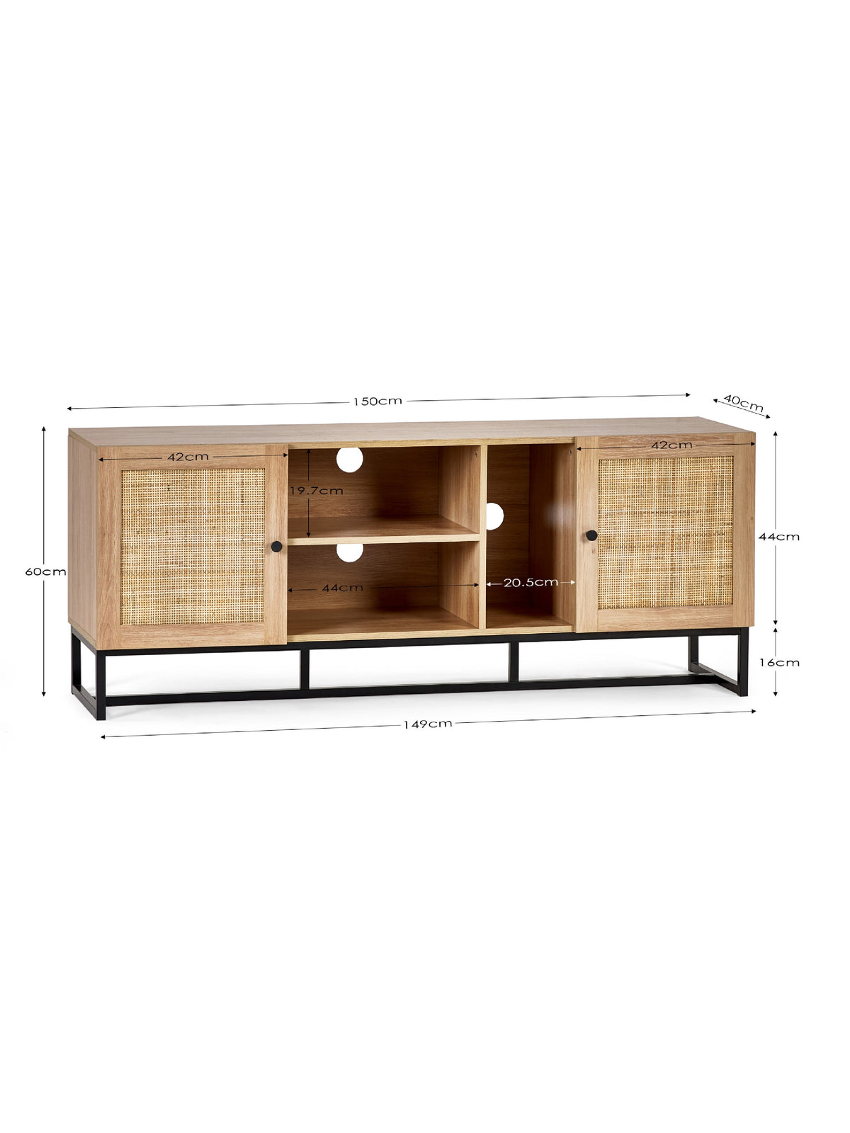 Padstow Tv Unit - Oak