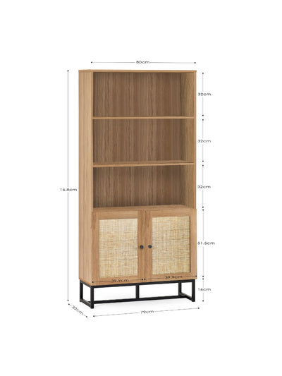 Padstow Tall Bookcase - Oak