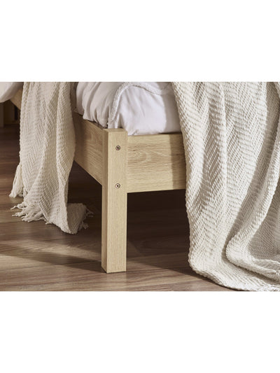 Padstow Rattan Bed - Oak