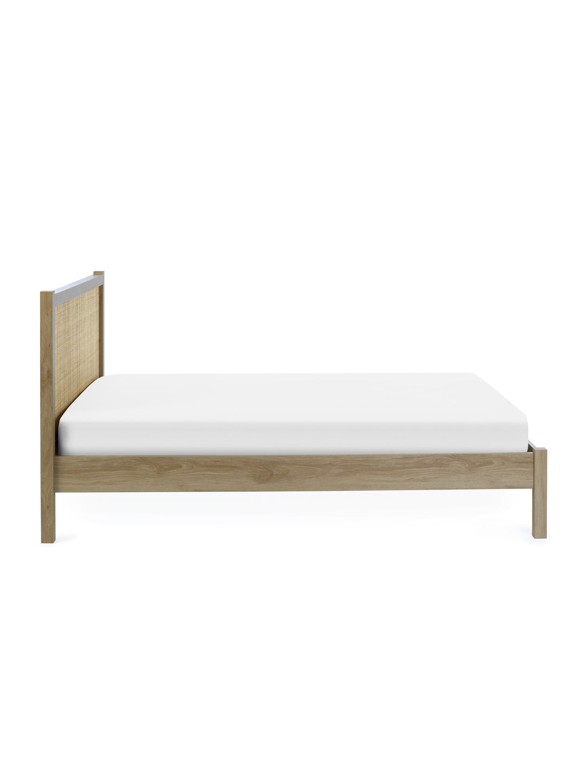 Padstow Rattan Bed - Oak