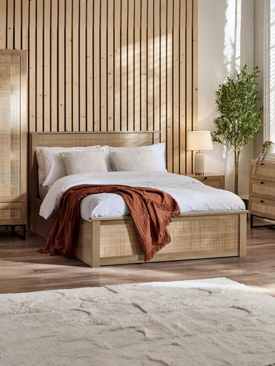 Padstow Ottoman Storage Bed - Oak