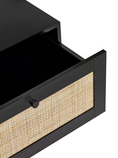 Padstow 2 Drawer Bedside - Black
