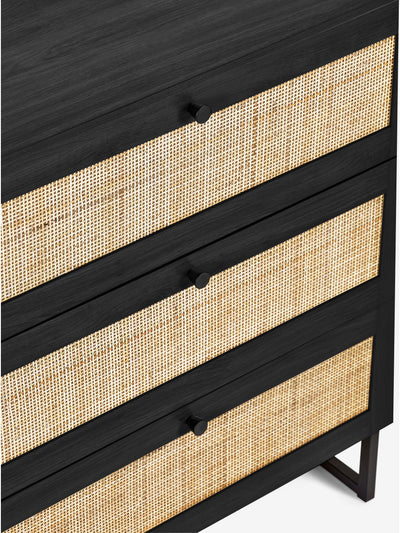 Padstow 3 Drawer Chest - Black