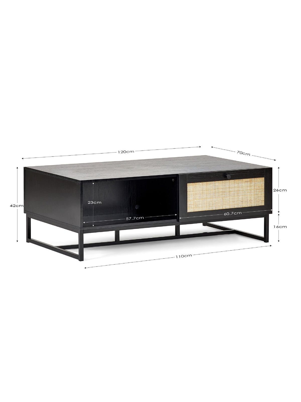 Padstow Coffee Table - Black