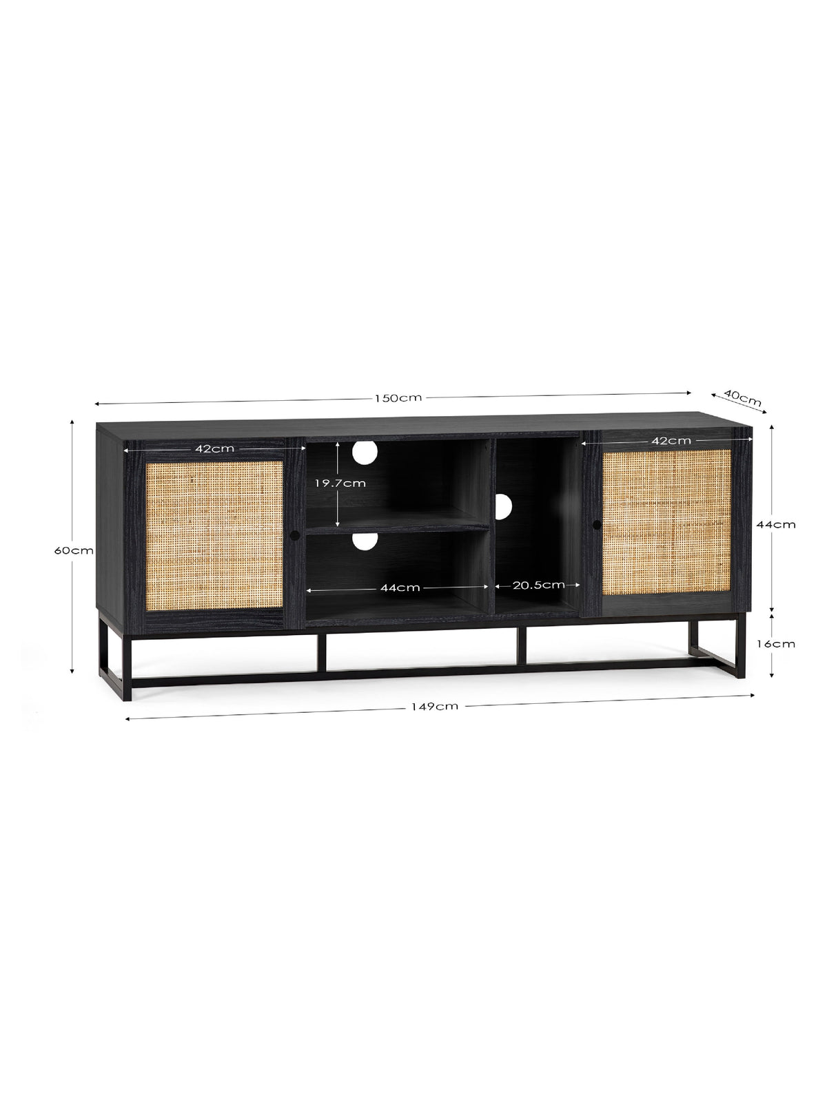 Padstow Tv Unit - Black