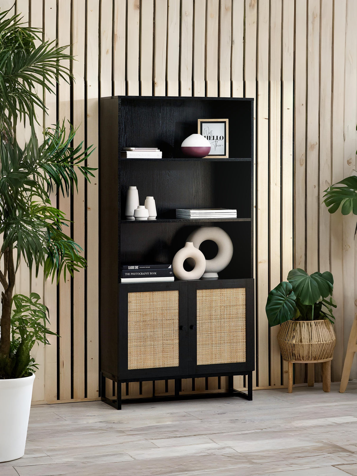 Padstow Tall Bookcase - Black