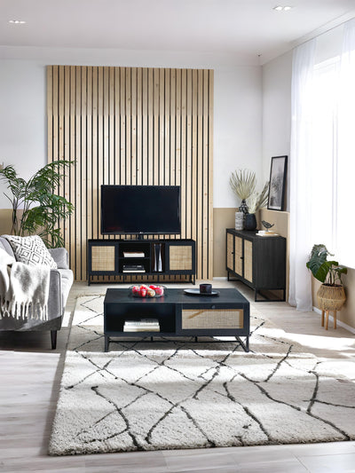 Padstow Tall Bookcase - Black