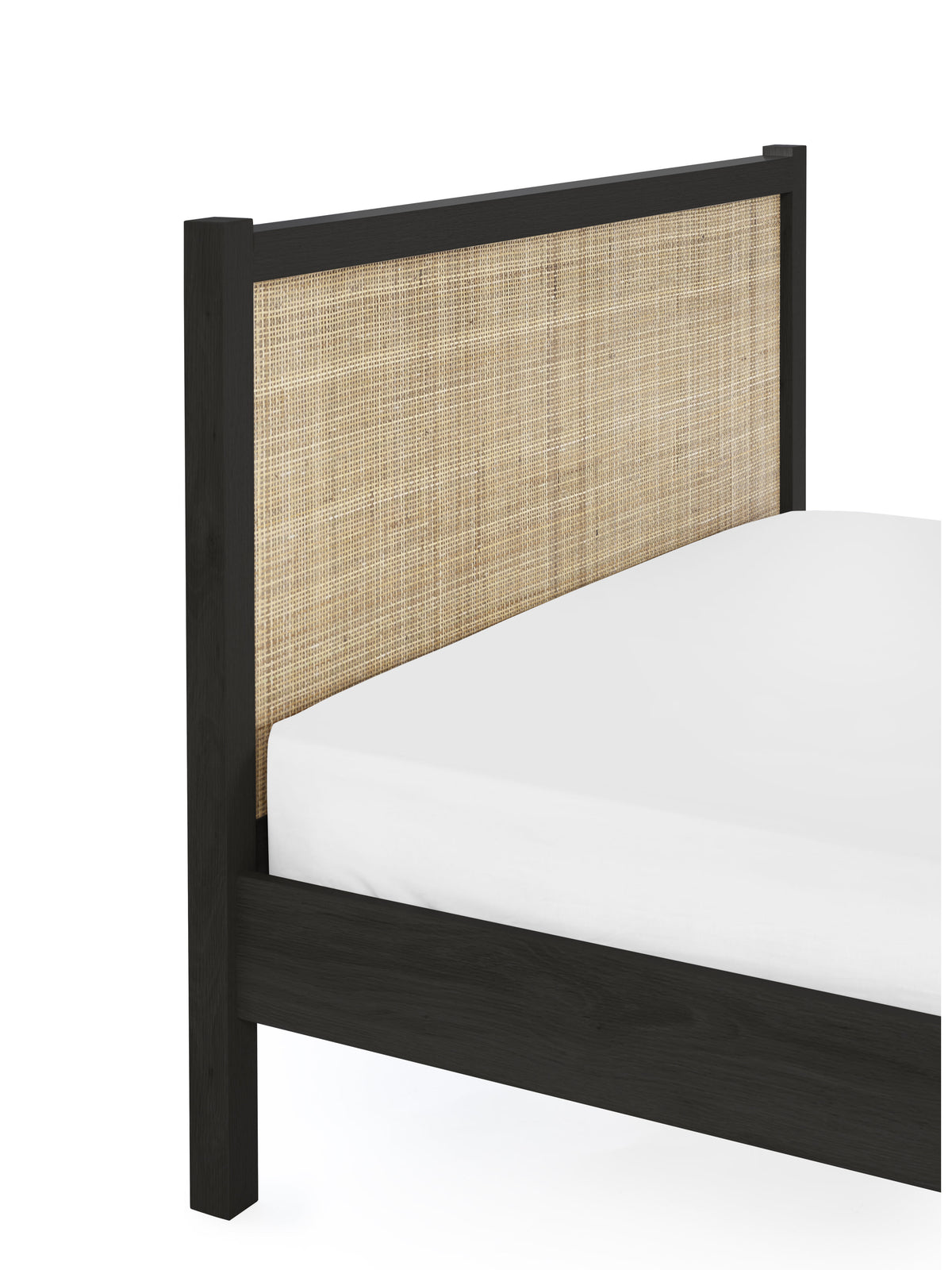 Padstow Rattan Bed - Black