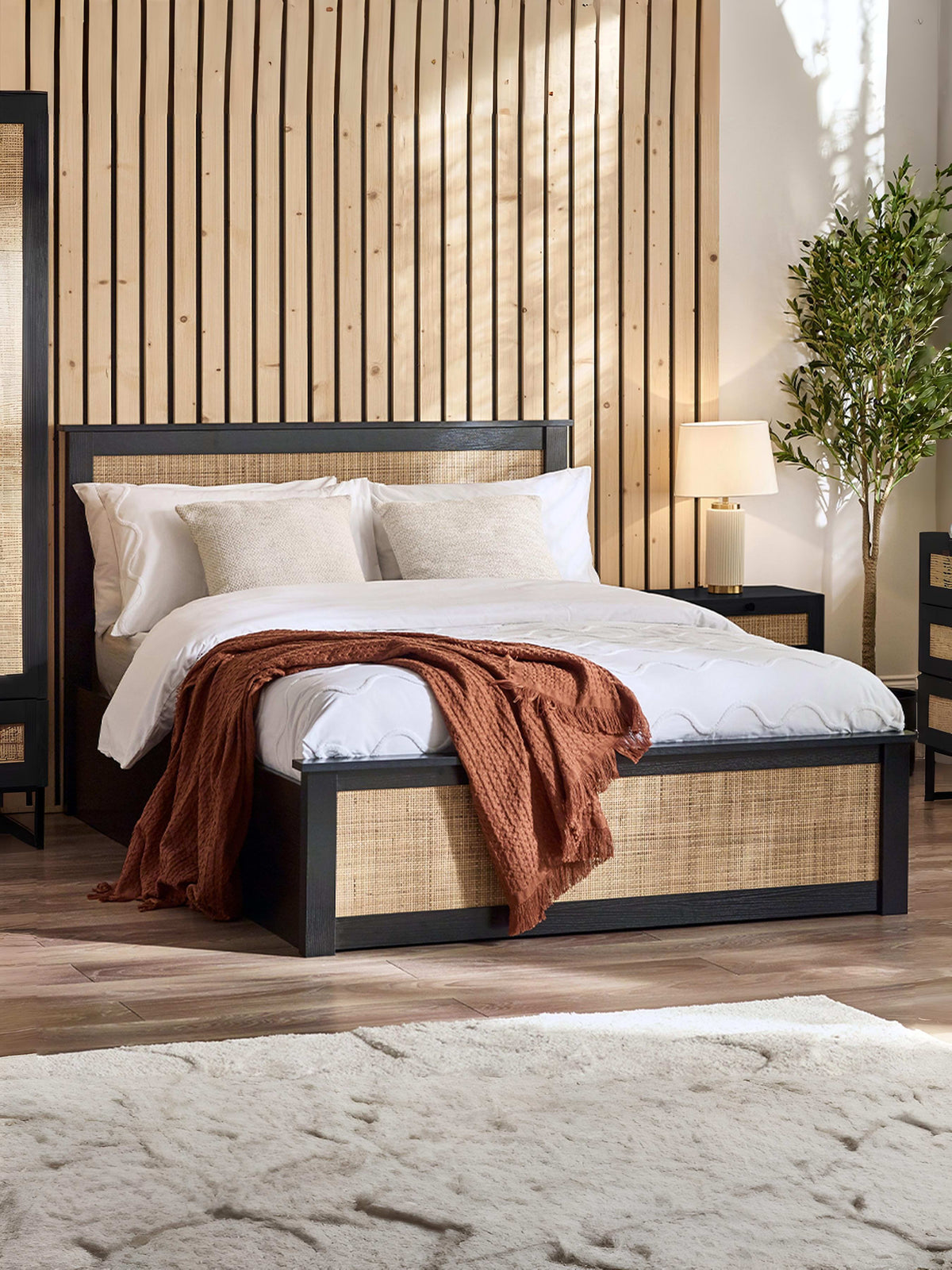 Padstow Ottoman Storage Bed - Black