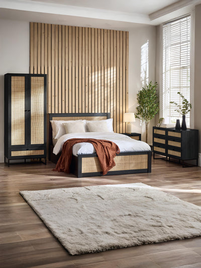 Padstow Ottoman Storage Bed - Black