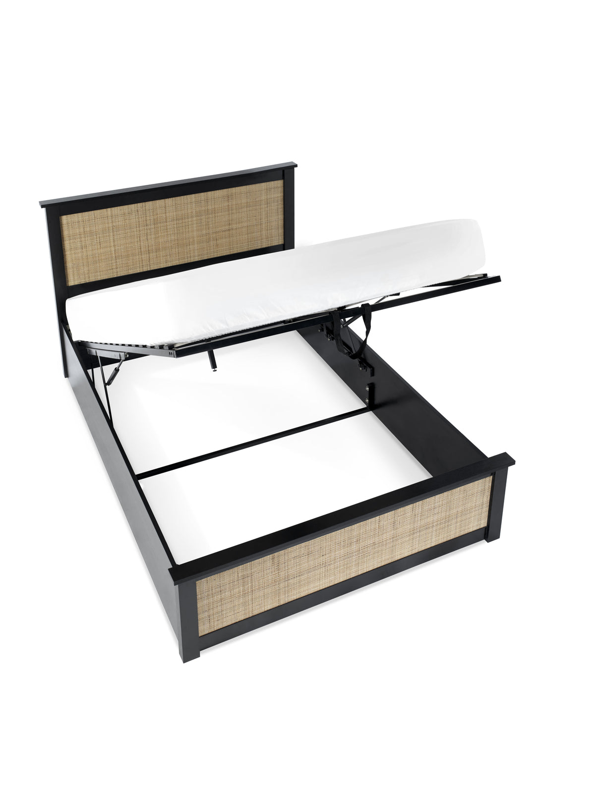 Padstow Ottoman Storage Bed - Black