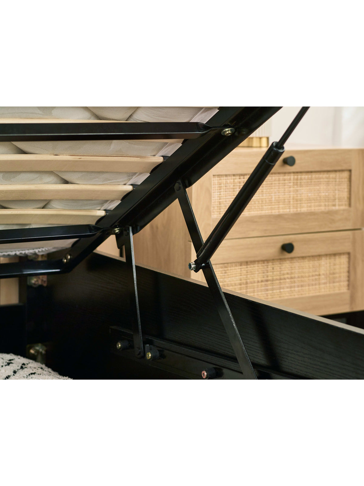 Padstow Ottoman Storage Bed - Black
