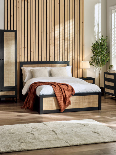 Padstow Ottoman Storage Bed - Black