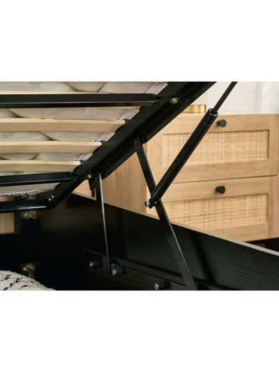 Padstow Ottoman Storage Bed - Black