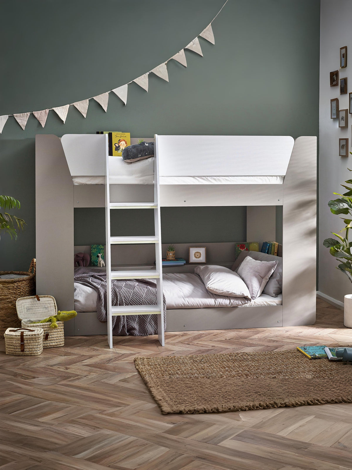 Parsec Bunk Bed Taupe & White