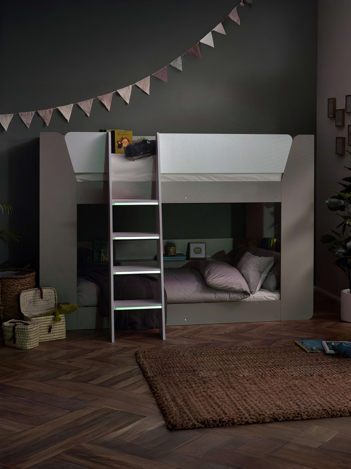 Parsec Bunk Bed Taupe & White