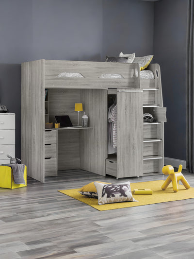 Pegasus Highsleeper Grey Oak