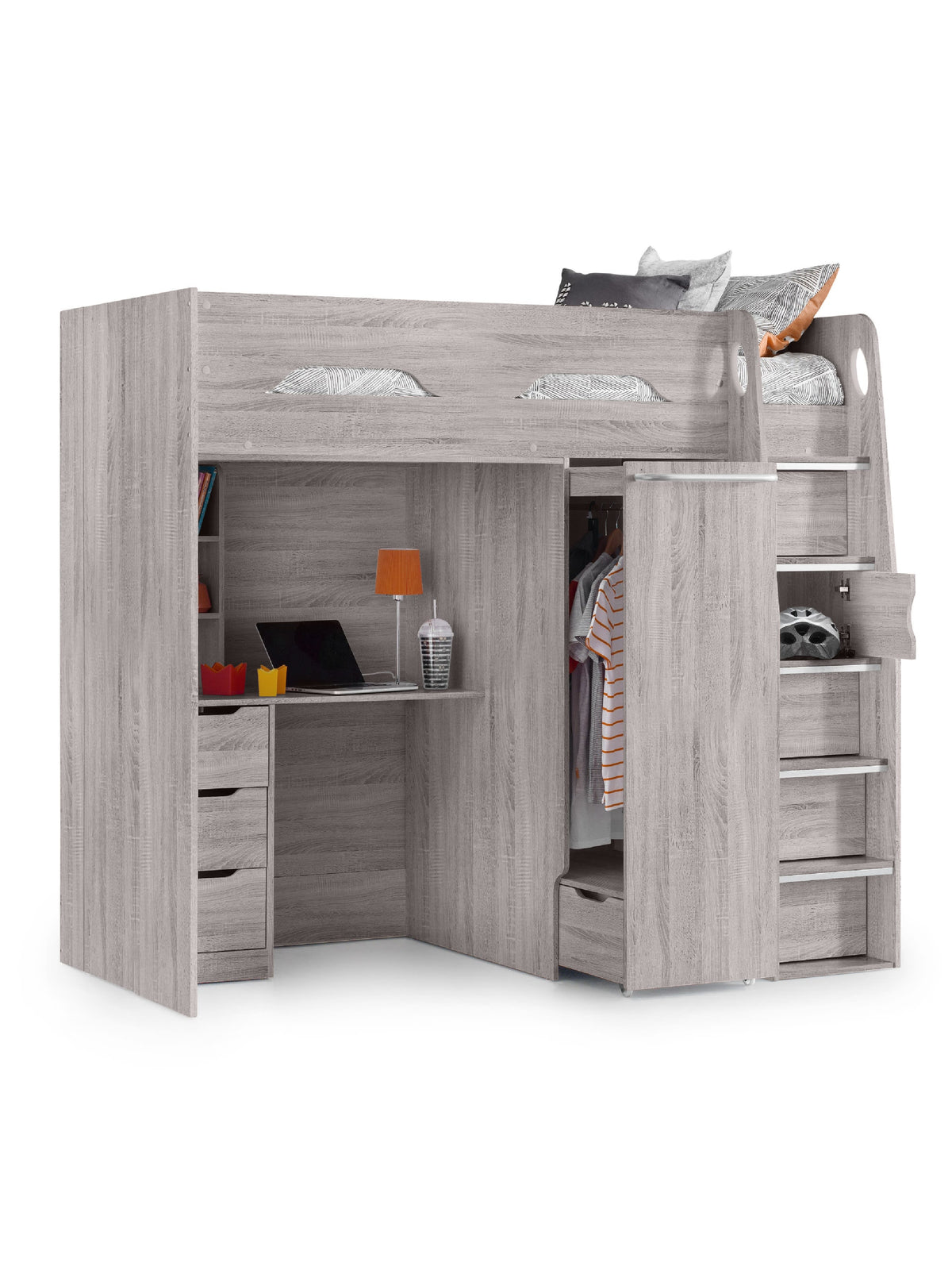 Pegasus Highsleeper Grey Oak