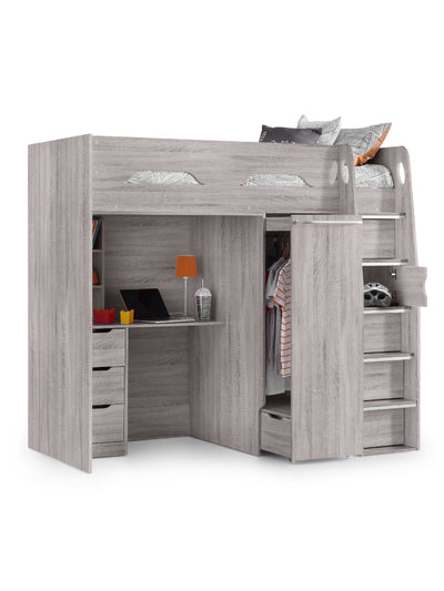 Pegasus Highsleeper Grey Oak