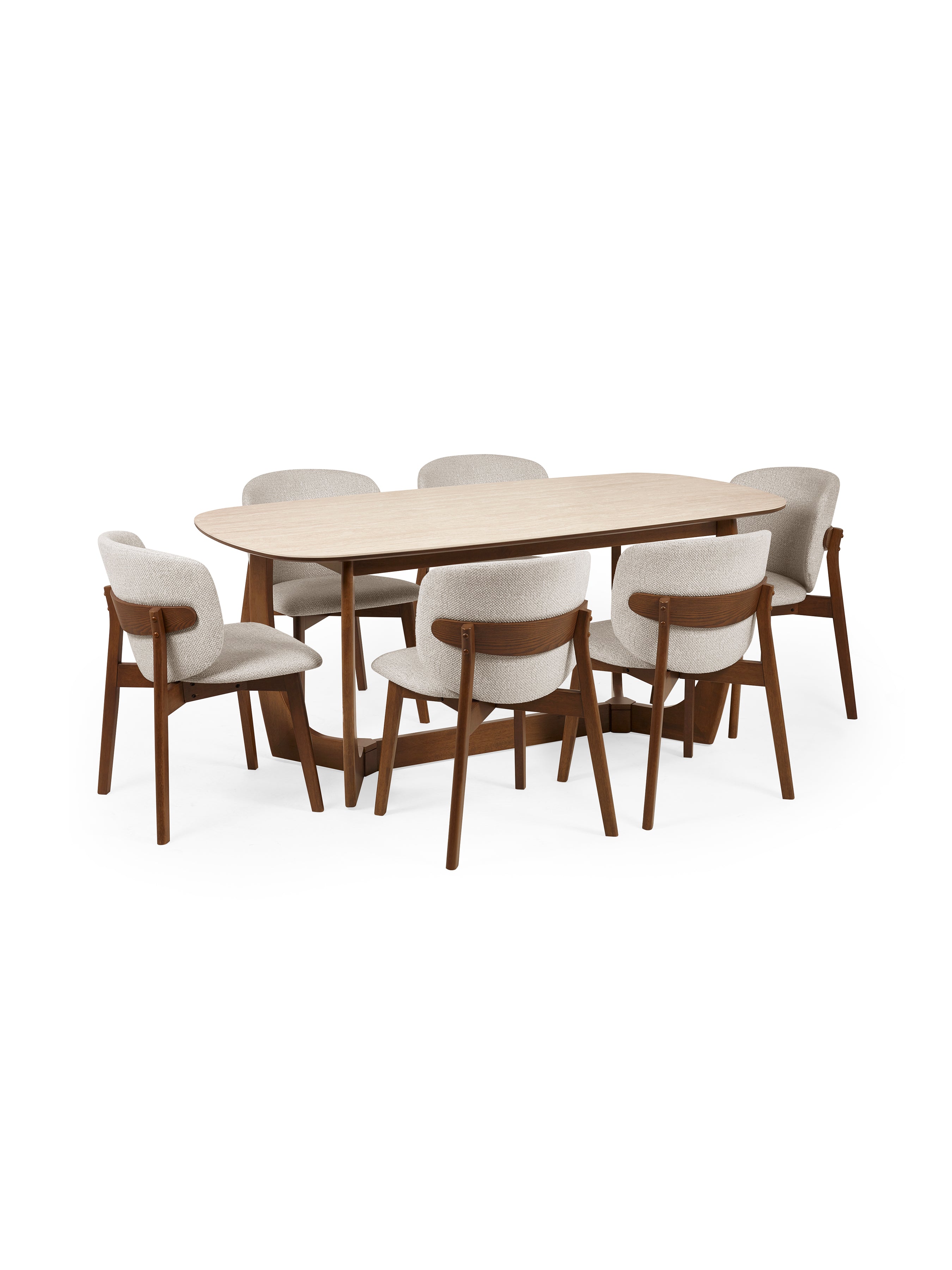 Portland Upholstered Dining Chair (Set of 2) – Cream Chenille