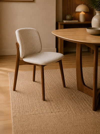Portland Upholstered Dining Chair (Set of 2) – Cream Chenille