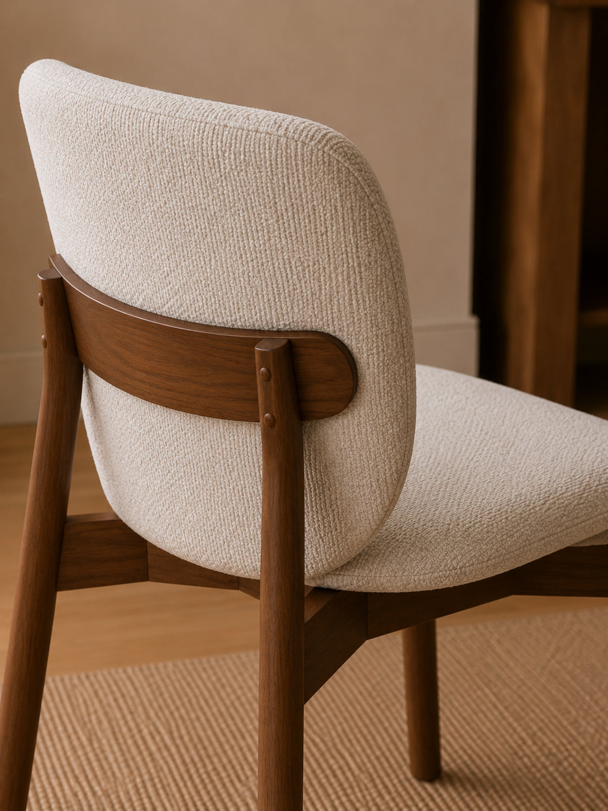 Portland Upholstered Dining Chair (Set of 2) – Cream Chenille