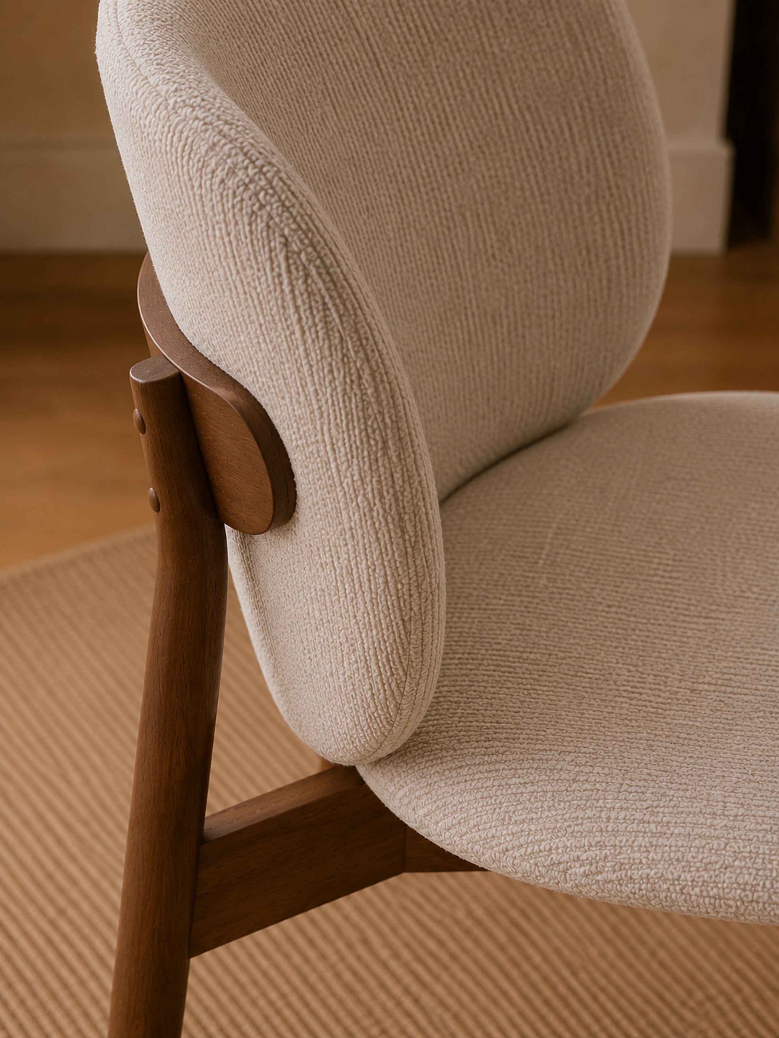 Portland Upholstered Dining Chair (Set of 2) – Cream Chenille